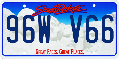 SD license plate 96WV66