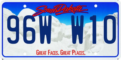 SD license plate 96WW10