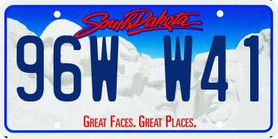 SD license plate 96WW41