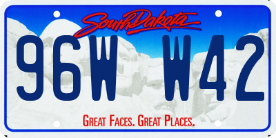 SD license plate 96WW42