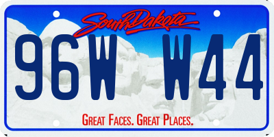 SD license plate 96WW44