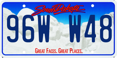 SD license plate 96WW48