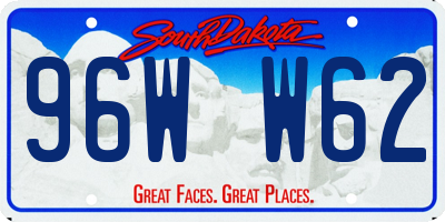 SD license plate 96WW62
