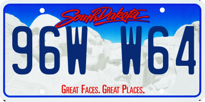 SD license plate 96WW64