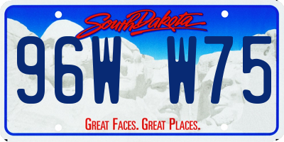 SD license plate 96WW75