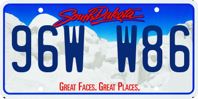 SD license plate 96WW86