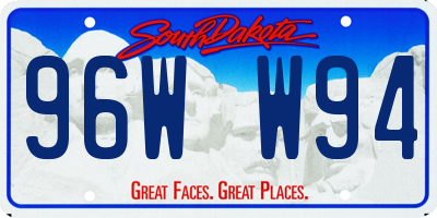 SD license plate 96WW94