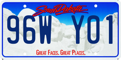 SD license plate 96WY01