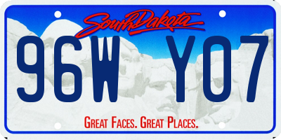 SD license plate 96WY07