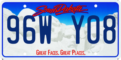 SD license plate 96WY08