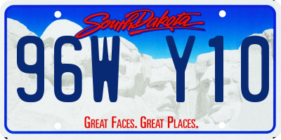 SD license plate 96WY10