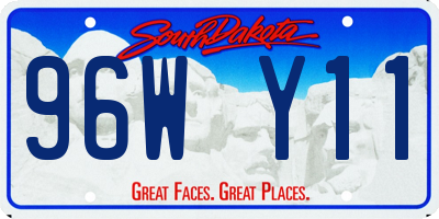 SD license plate 96WY11