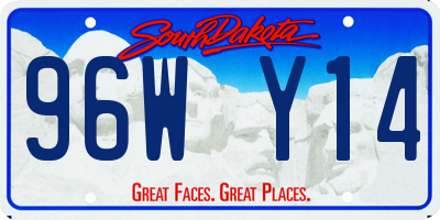 SD license plate 96WY14