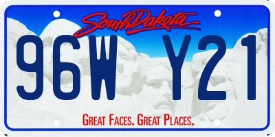 SD license plate 96WY21