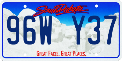 SD license plate 96WY37