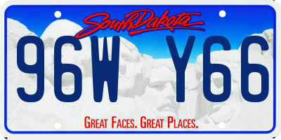 SD license plate 96WY66