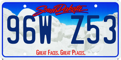 SD license plate 96WZ53