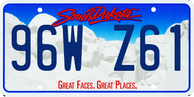 SD license plate 96WZ61