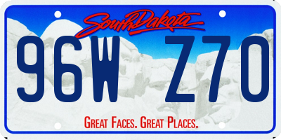 SD license plate 96WZ70