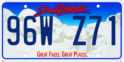 SD license plate 96WZ71