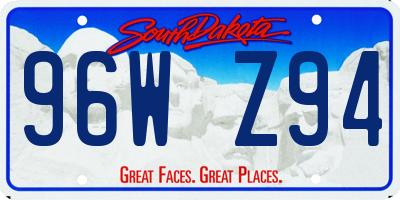 SD license plate 96WZ94