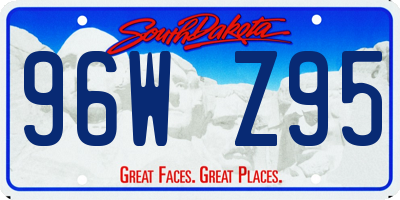 SD license plate 96WZ95