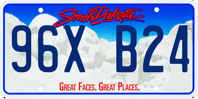 SD license plate 96XB24