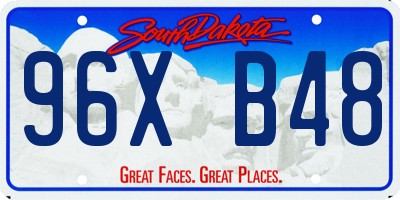 SD license plate 96XB48