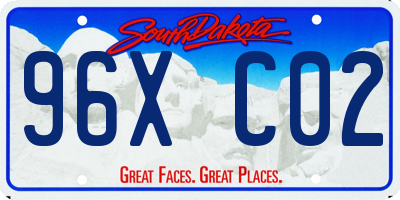 SD license plate 96XC02