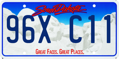 SD license plate 96XC11