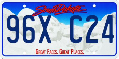 SD license plate 96XC24