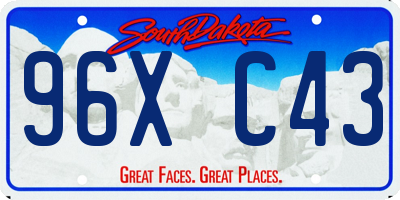 SD license plate 96XC43