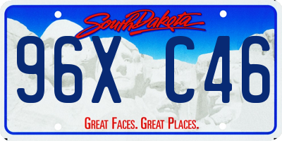 SD license plate 96XC46