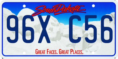 SD license plate 96XC56