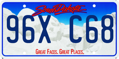 SD license plate 96XC68