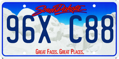 SD license plate 96XC88
