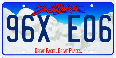 SD license plate 96XE06