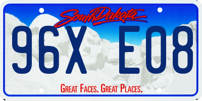 SD license plate 96XE08