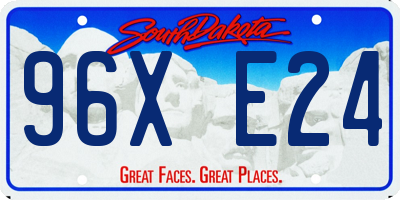 SD license plate 96XE24