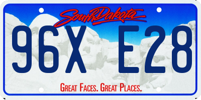 SD license plate 96XE28