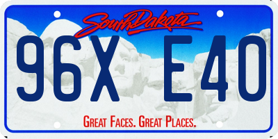 SD license plate 96XE40