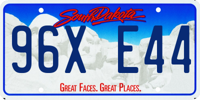SD license plate 96XE44