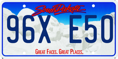 SD license plate 96XE50