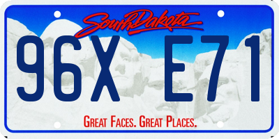 SD license plate 96XE71