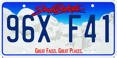 SD license plate 96XF41