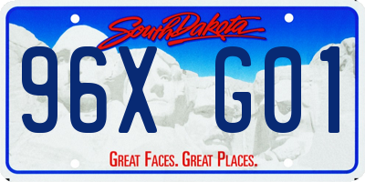 SD license plate 96XG01