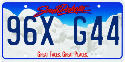 SD license plate 96XG44