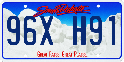 SD license plate 96XH91