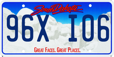 SD license plate 96XI06