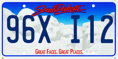SD license plate 96XI12